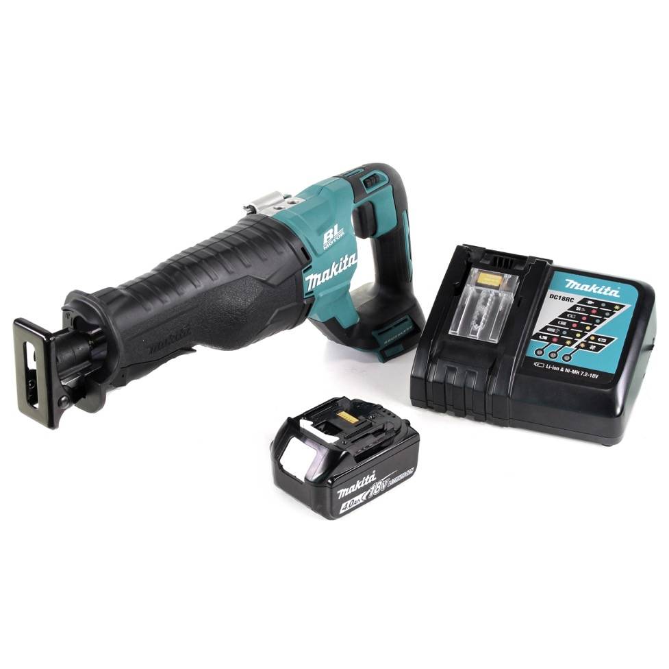 Makita DJR 187 RM1 Akku Reciprosäge 18 V Brushless Säbelsäge + 1x 4,0 Ah Akku + Ladegerät