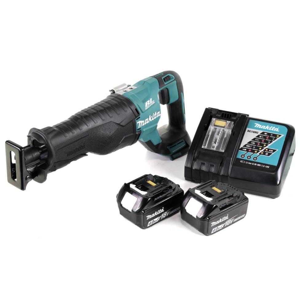Makita DJR 187 RM Akku Reciprosäge 18 V Brushless Säbelsäge + 2x 4,0 Ah Akku + Ladegerät