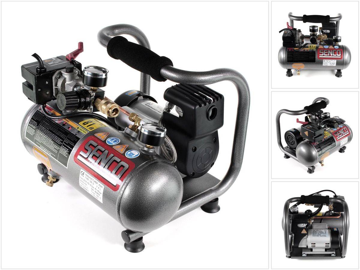 Senco PC 1010 EU Kompressor leicht und leise 3,8 Liter 8,00 Bar 20 l/min