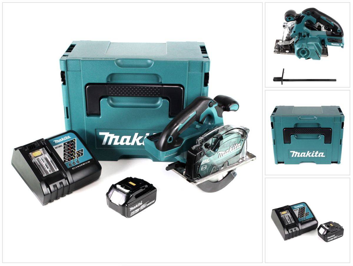 Makita DCS 553 RG1J Akku Metallhandkreissäge 18V 150 mm Brushless + 1x Akku 6,0Ah + Ladegerät + Makpac