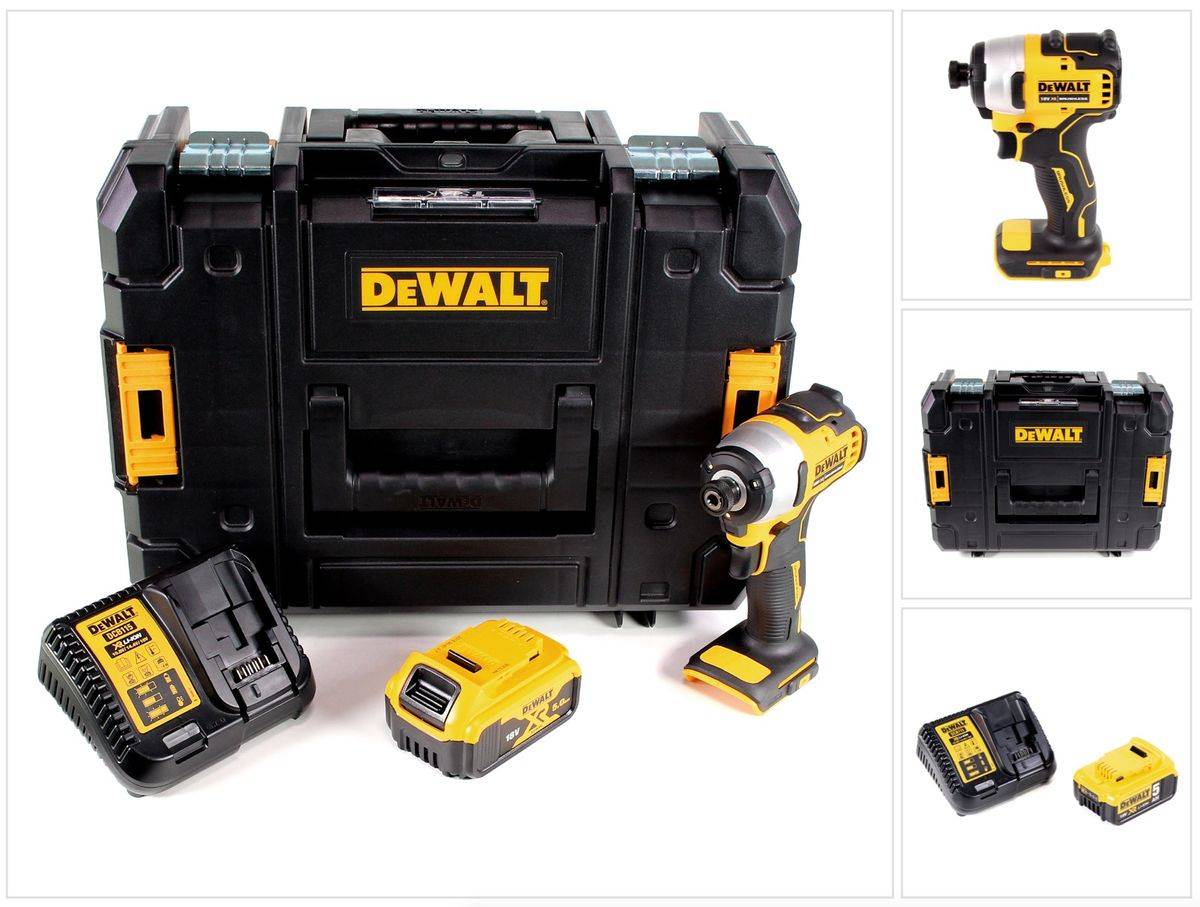 DeWalt DCF 809 P1T Akku Schlagschrauber 18 V Brushless Li-Ion in T-STAK Box + 1 x 5,0 Ah Akku + Ladegerät