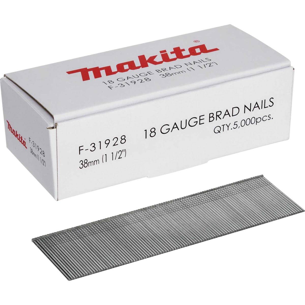 Karton Makita 18er Brad-Nägel, Modell F-31928, 38 mm (1 1/2