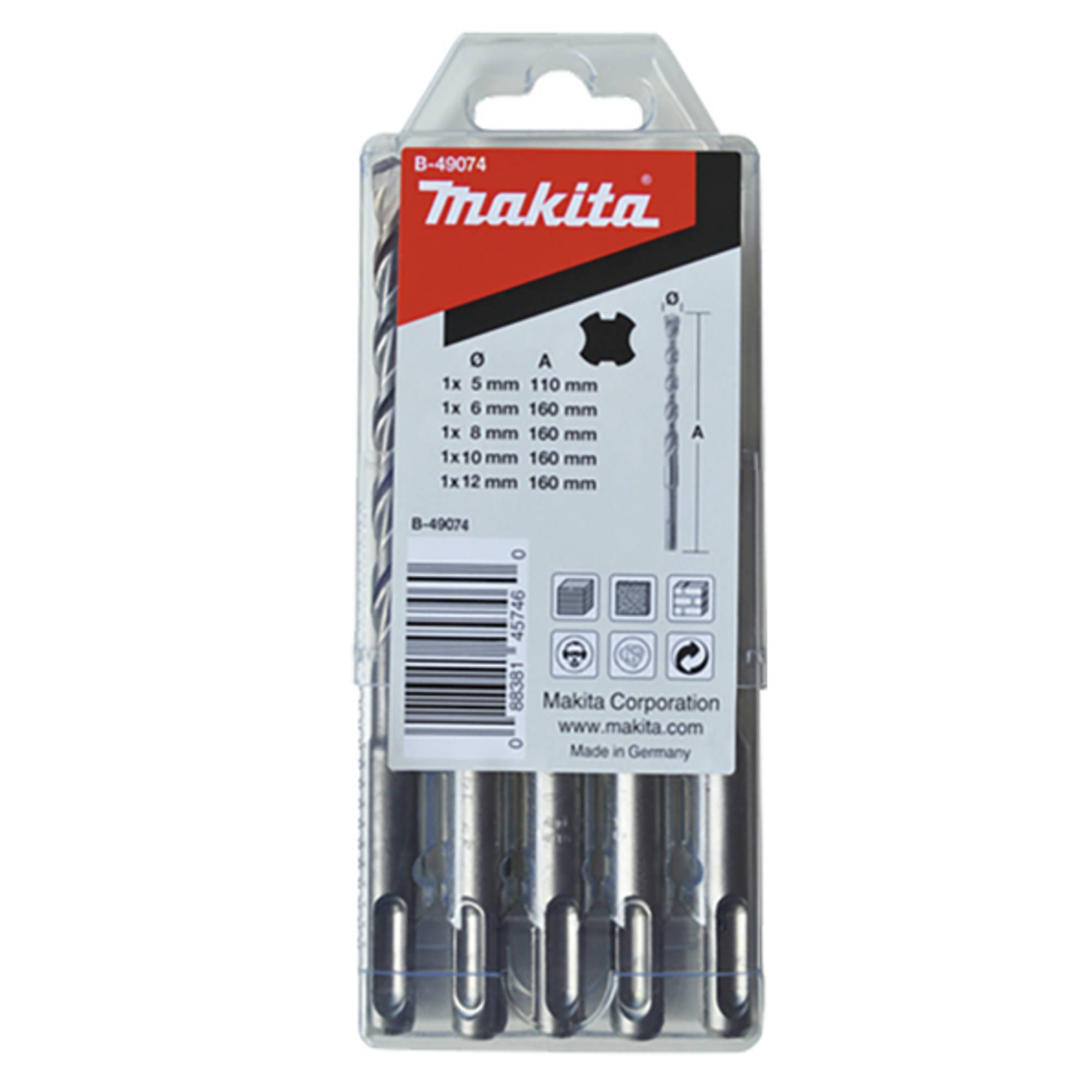 Makita SDS-VPLUS-Bohrer-Set B-49074 Nr3 5tlg