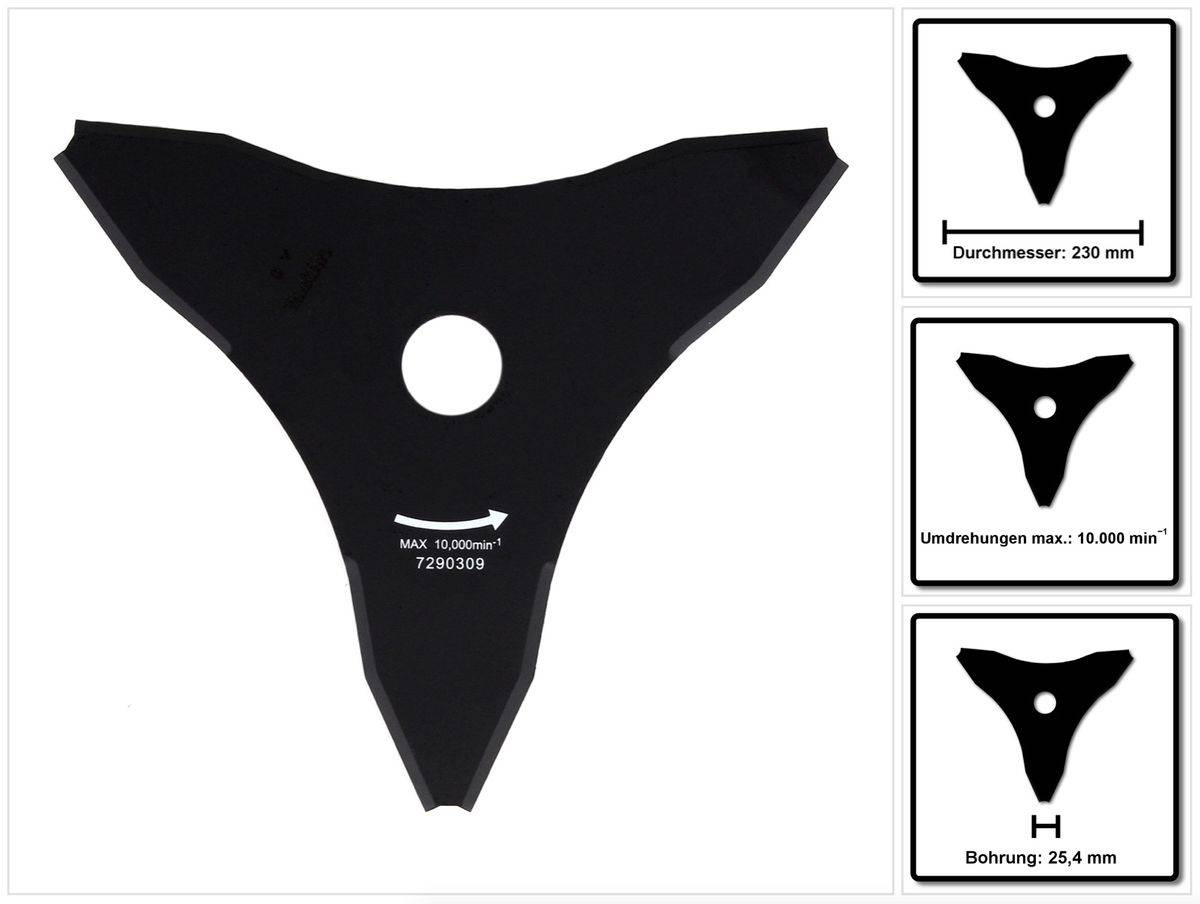 Makita Dickichtmesser 230 x 25,4 mm ( 195298-3 )