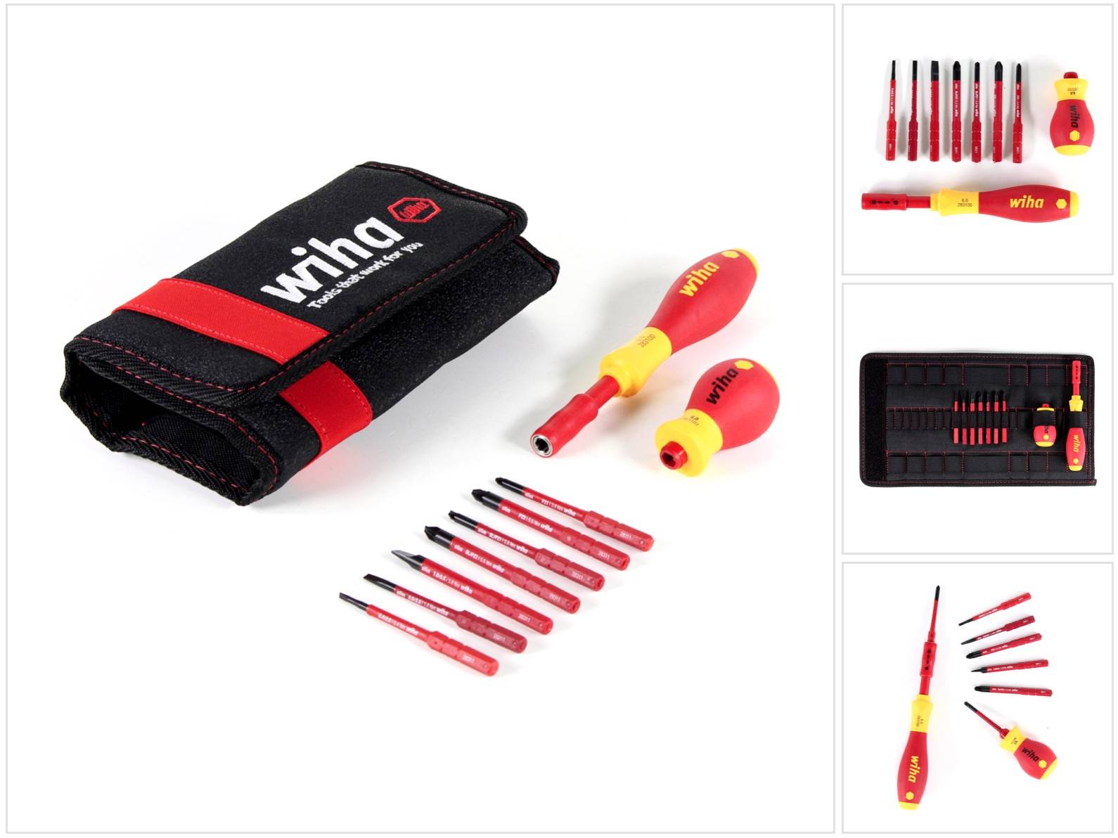 Wiha slimVario Schraubendreher und Bit Starter Set ( 2831 T902 41233 ) in Tasche VDE 1000 Volt