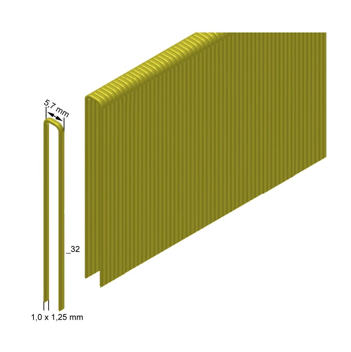 Prebena E32CNKHA Heftklammern Typ E 32 mm aus Stahl verzinkt geharzt - 4600 Stück