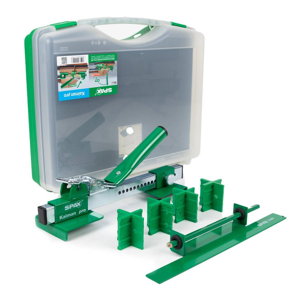 Spax Brettrichter Kaiman Pro für Holzdielen inkl. vier Fugenlehren und Liner