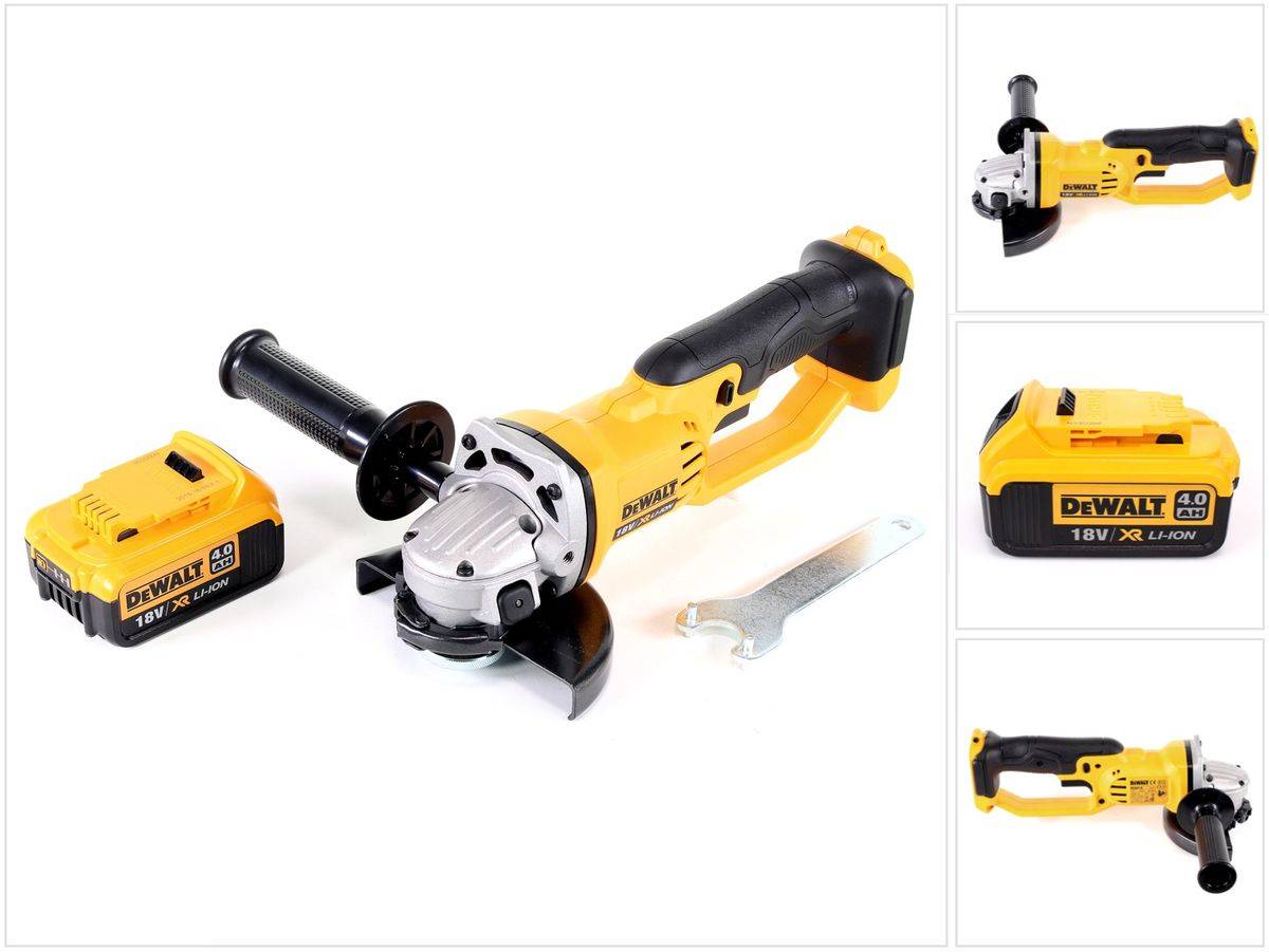 DeWalt DCG 412 Akku Winkelschleifer 18V 125mm + 1x Akku 4,0Ah - ohne Ladegerät