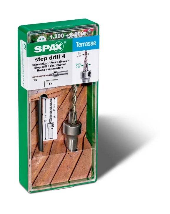 Das Bild zeigt eine „SPAX Stufenbohrer 4