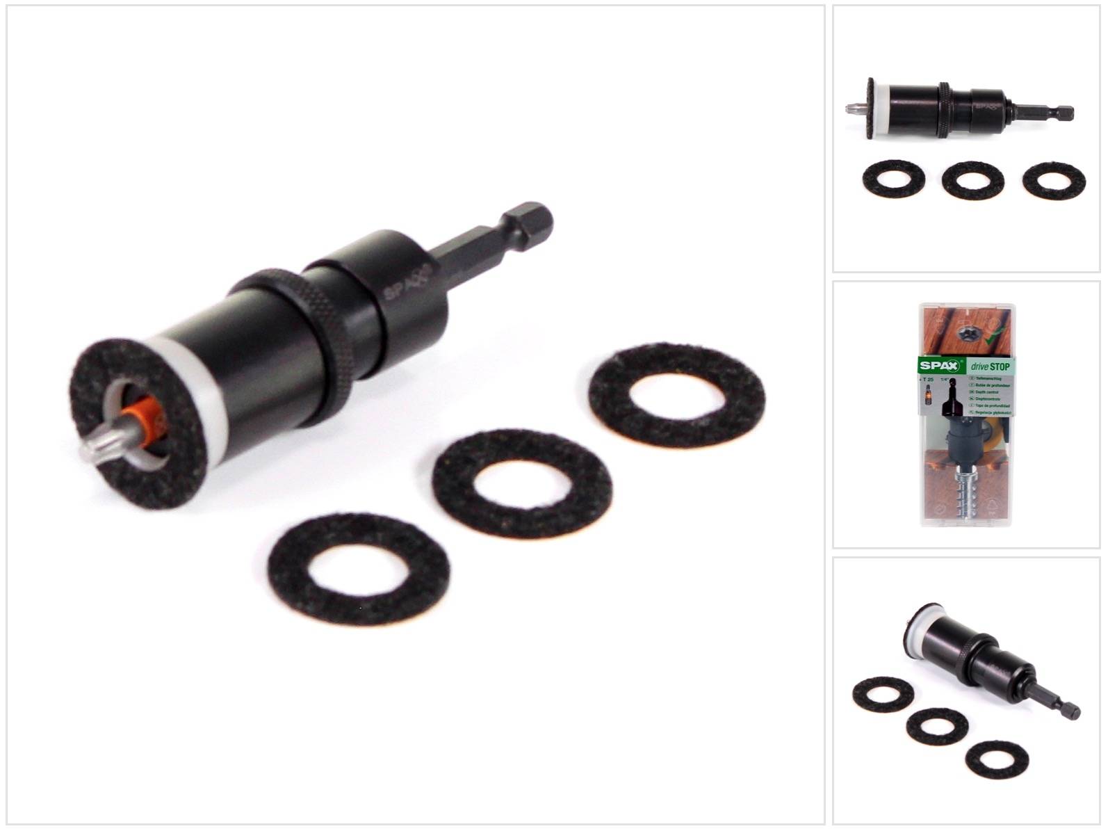 SPAX Tiefenanschlag Drive Stop 1/4" Aufnahme mit T25 Bit und Filzringen ( 5000009186909 )