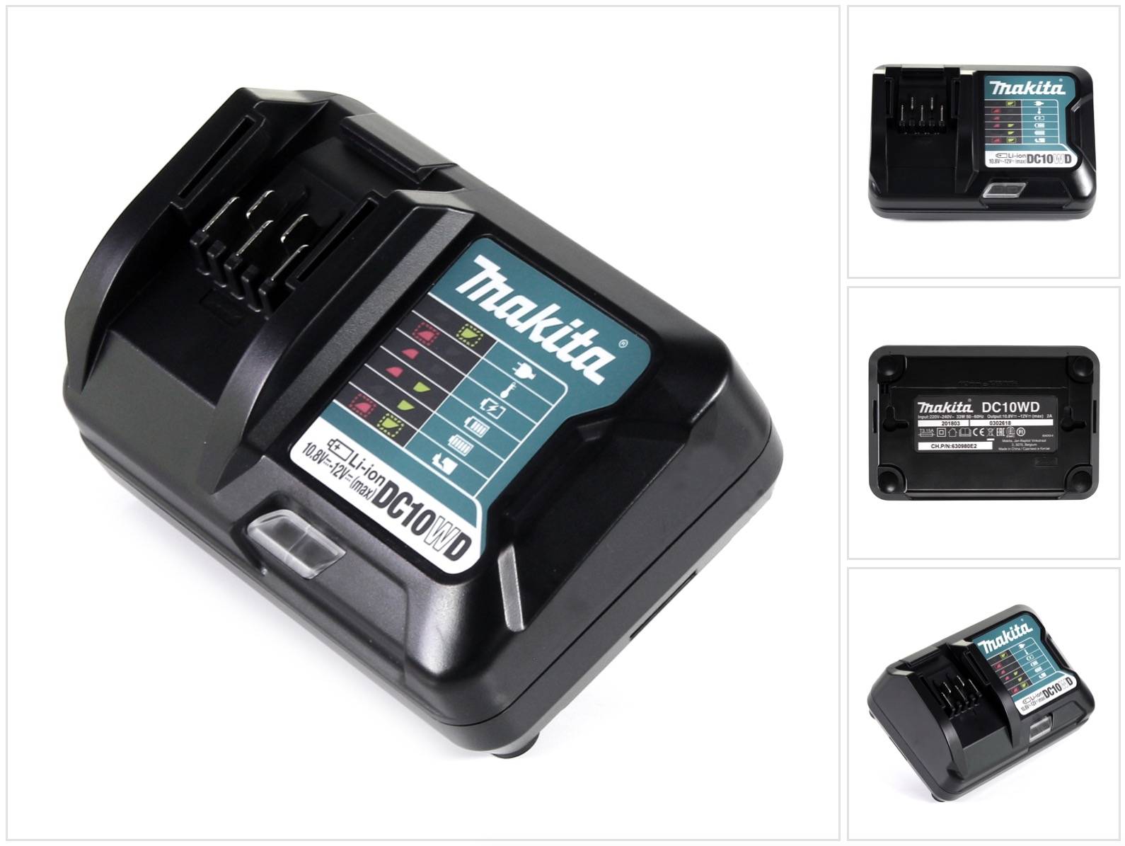 Makita DC 10 WD Ladegerät für 10,8 - 12V Li-Ion Akkus ( 197343-0 )