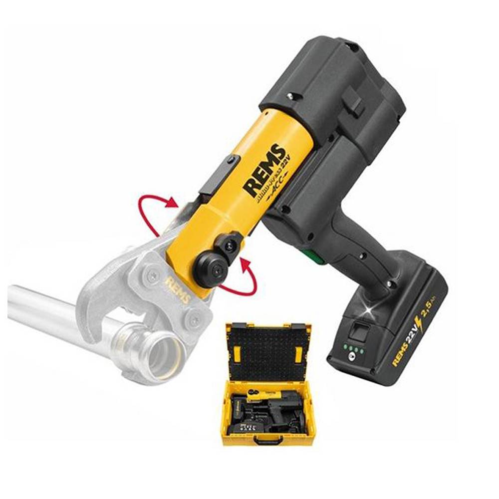 Rems Akku Press 22V ACC Li-Ion Pressmaschine mit L-BOXX, 1x Akku + Ladegerät