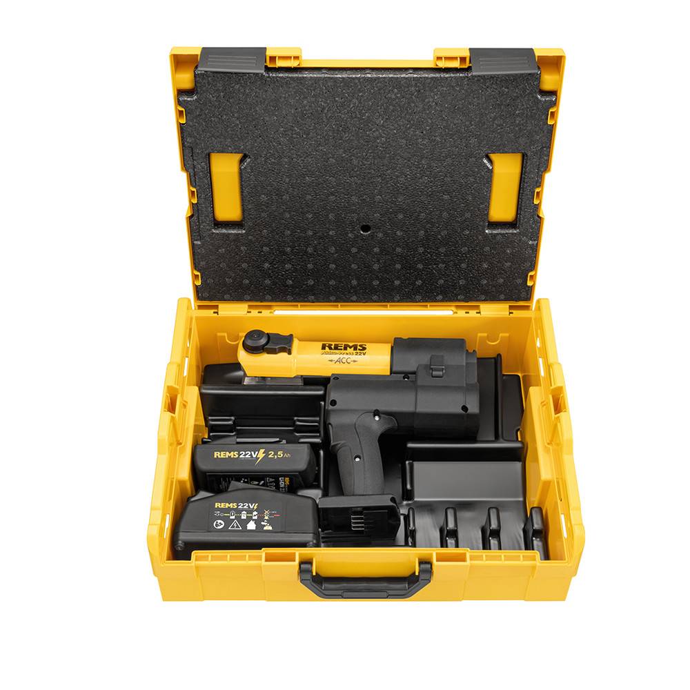 Rems Akku Press 22V ACC Li-Ion Pressmaschine mit L-BOXX, 1x Akku + Ladegerät