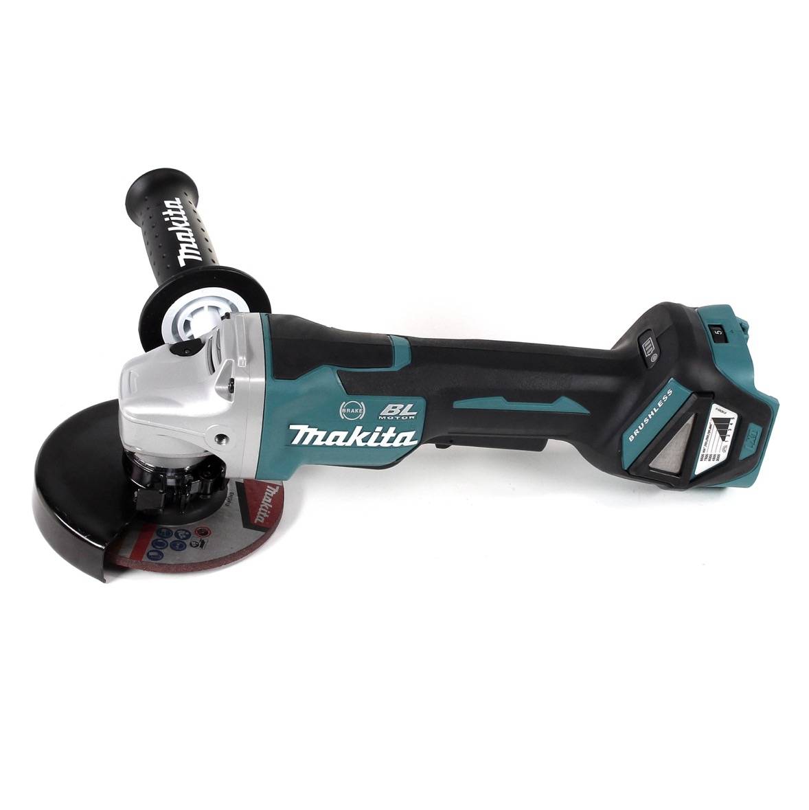Makita DGA 517 T1J Akku Winkelschleifer 18 V 125 mm Brushless + 1x Akku 5,0 Ah + Makpac - ohne Ladegerät
