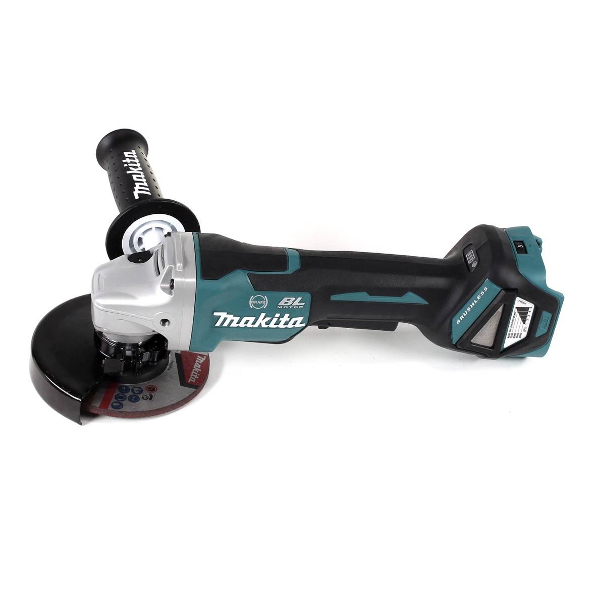 Makita DGA 517 RTJ Akku Winkelschleifer 18 V 125 mm Brushless + 2x Akku 5,0 Ah + Ladegerät + Makpac