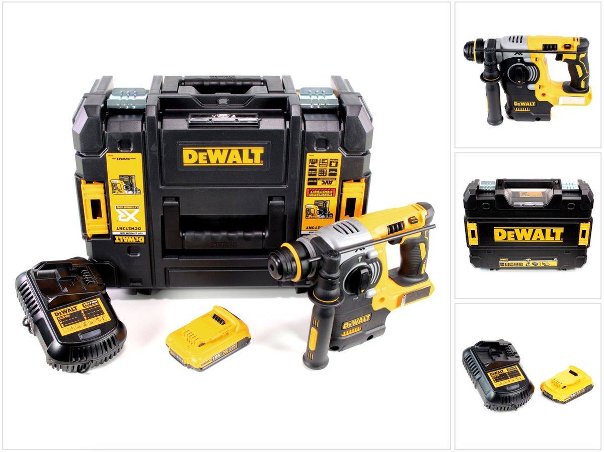 DeWalt DCH 273 D1 Akku Kombihammer 18V 2,1J SDS-Plus Brushless + 1x Akku 2,0Ah + Ladegerät + TSTAK