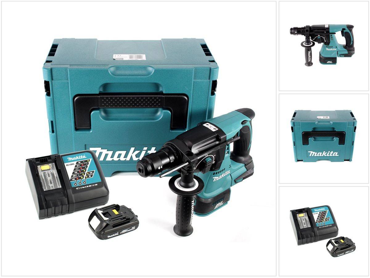 Makita DHR 243 RY1J Akku Kombihammer 18 V Brushless + 1x Akku 1,5 Ah + Ladegerät + Makpac