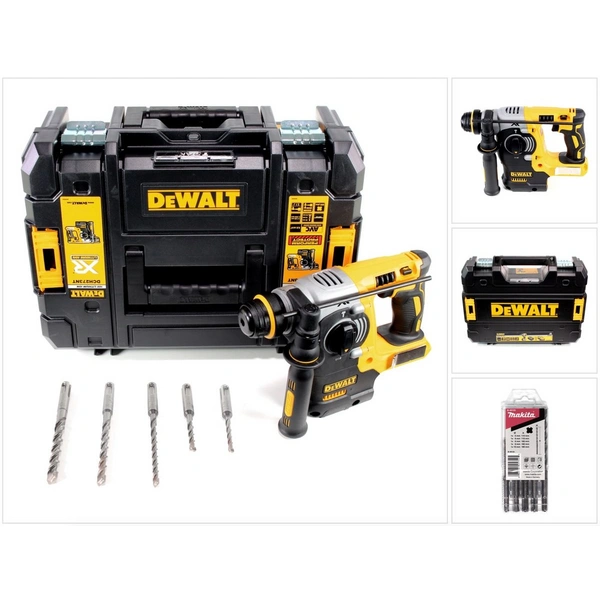DeWalt DCH 273 NT Akku Kombihammer 18V 2,1J SDS-Plus Brushless + TSTAK + 5x Hammerbohrer - ohne Akku, ohne Ladegerät DeWalt DCH 273 NT Akku Kombihammer 18V 2,1J SDS-Plus Brushless + TSTAK + 5x Hammerbohrer - ohne Akku, ohne Ladegerät