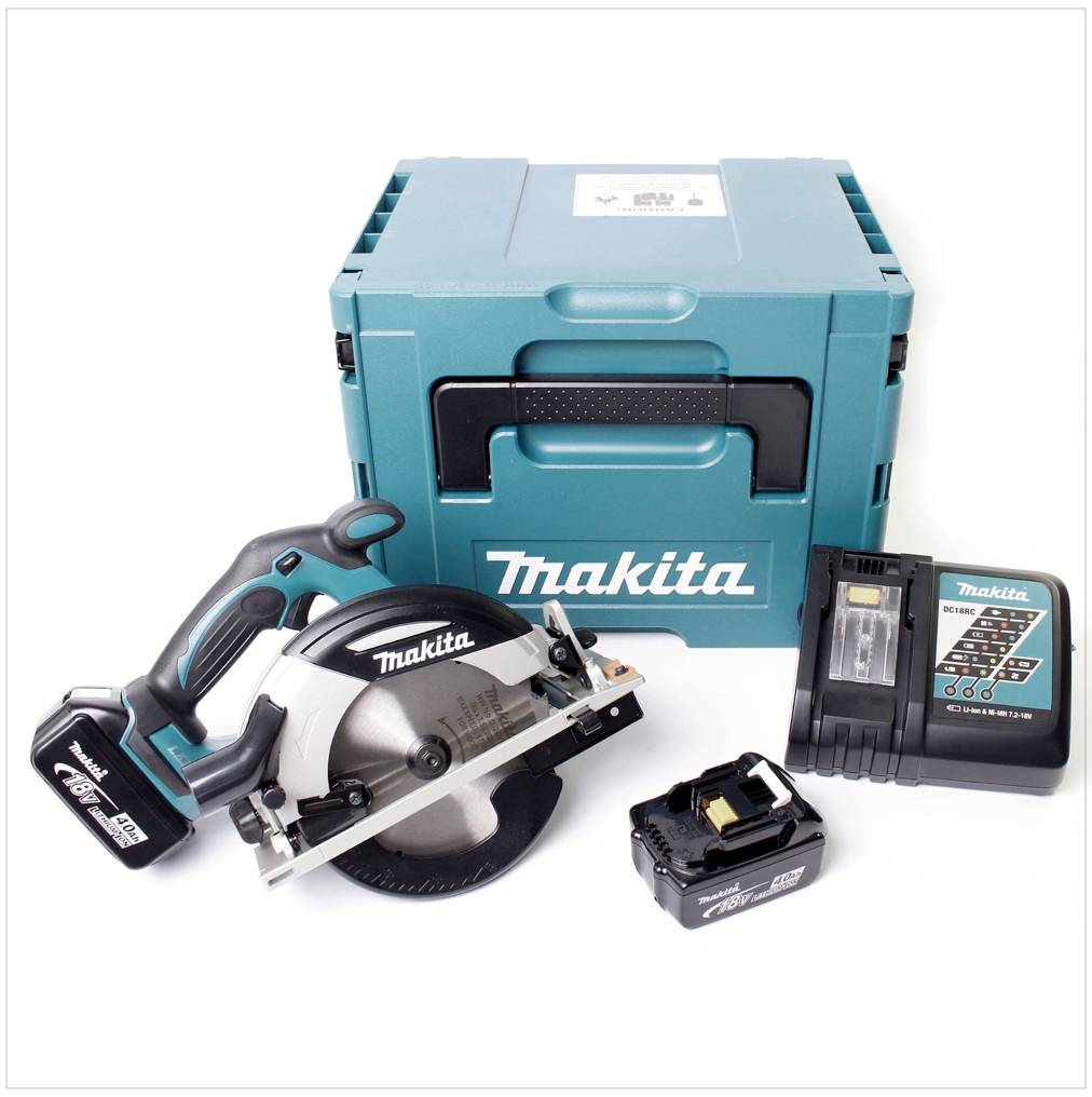 Makita DHS 630 RMJ 18 V 165 mm Akku Handkreissäge im Makpac mit 2x 4,0 Ah Akku + Ladegerät