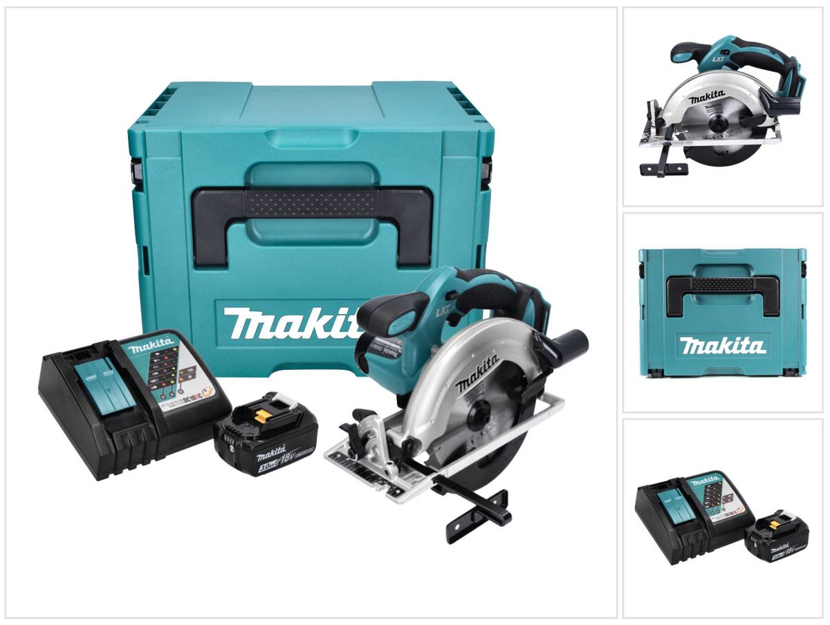 Makita DSS 611 RF1J Akku Handkreissäge 18 V 165 mm + 1x Akku 3,0 Ah + Ladegerät + Makpac