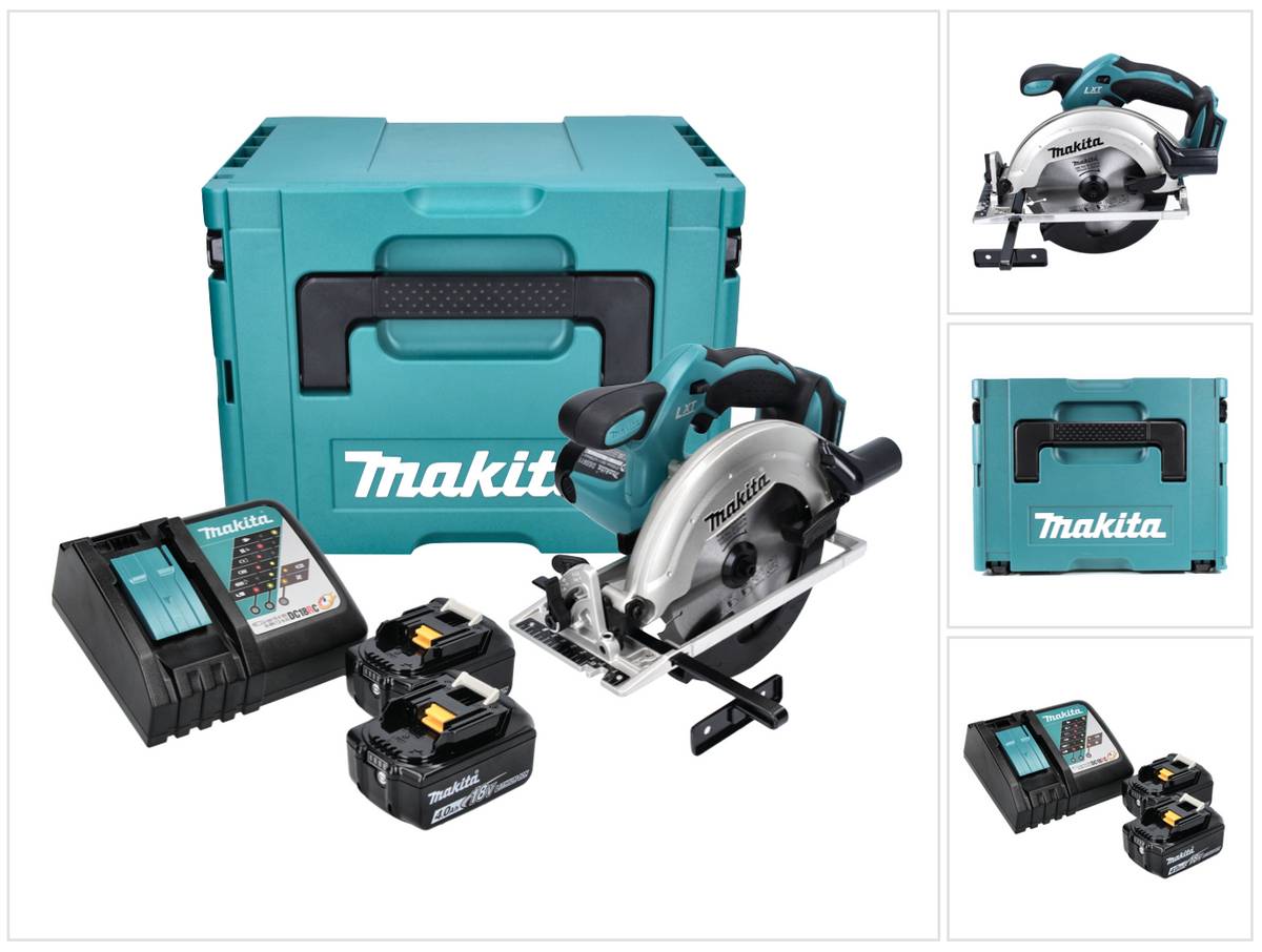 Makita DSS 611 RMJ Akku Handkreissäge 18 V 165 mm + 2x Akku 4,0 Ah + Ladegerät + Makpac