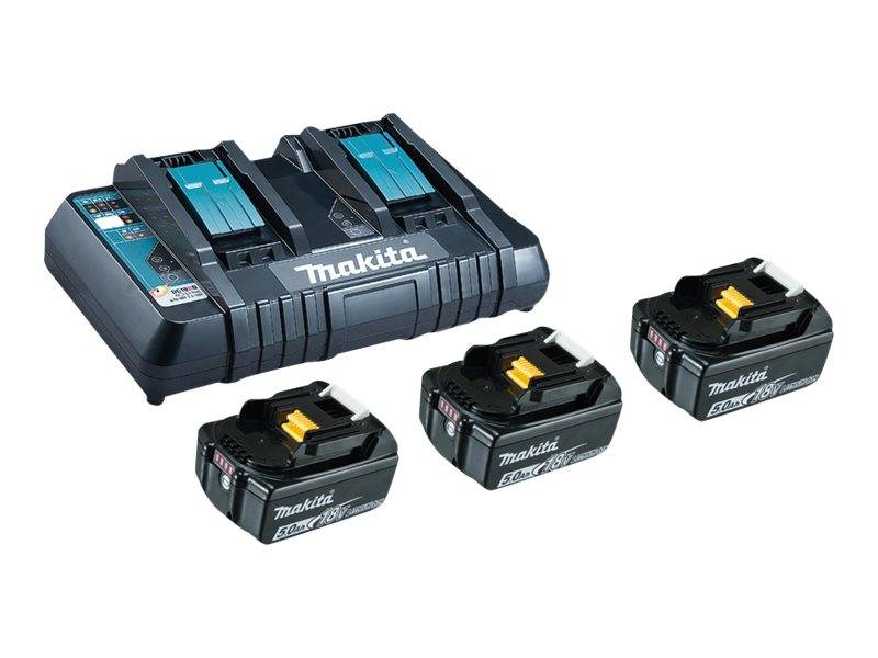 Makita DC18RD - Batterieladegerät + Batterie 3 x