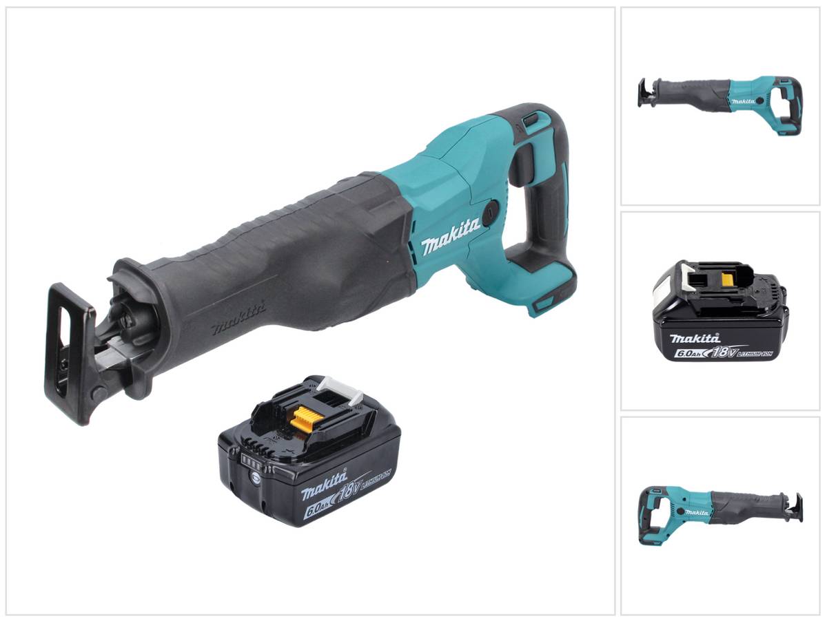 Makita DJR 186 G1 Akku Reciprosäge Säbelsäge 18 V + 1x Akku 6,0 Ah - ohne Ladegerät