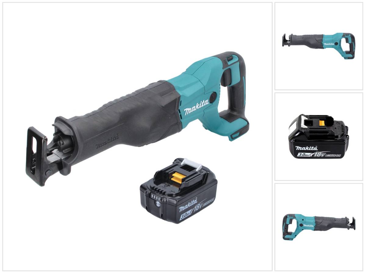 Makita DJR 186 F1 Akku Reciprosäge Säbelsäge 18 V + 1x Akku 3,0 Ah - ohne Ladegerät