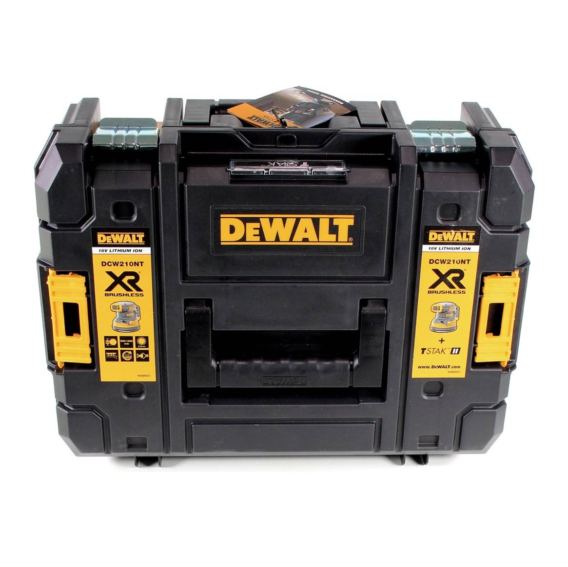 DeWalt DCW 210 D2 Akku Exzenterschleifer Brushless 18V 12.000U/min 125mm + 2x Akkus 2,0 Ah + 1x Schnellladegerät in TSTAK