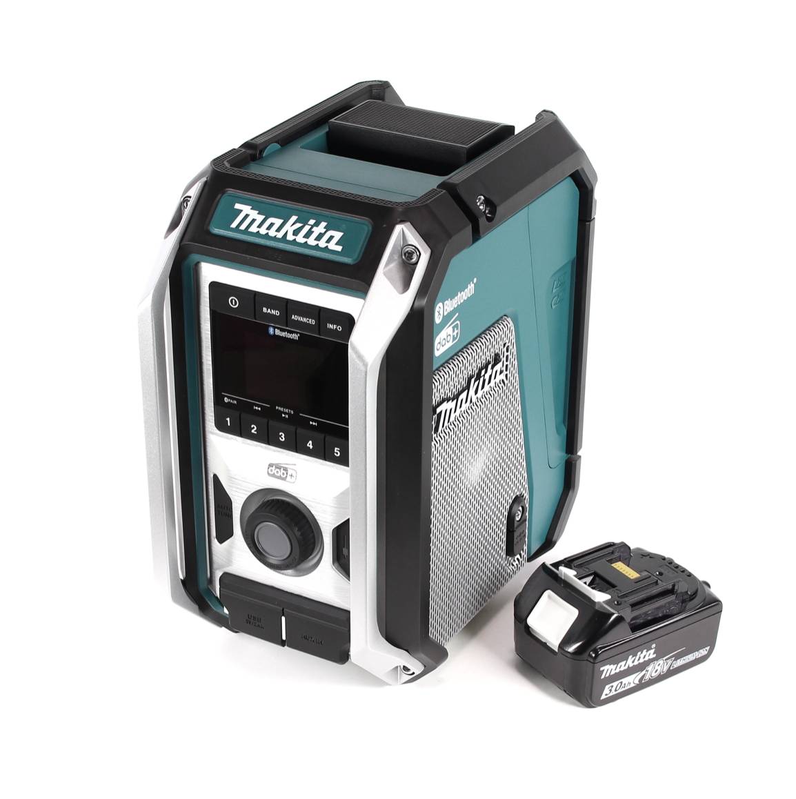 Makita DMR 115 F1 Akku Baustellenradio 12V - 18V Bluetooth DAB+ IP65 + 1x Akku 3,0 Ah, ohne Ladegerät