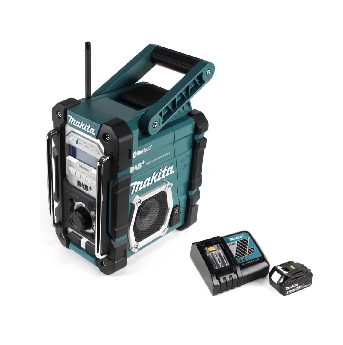 Makita DMR 112 RF1 Akku Baustellen Radio 7,2 - 18V Bluetooth DAB+ + 1x 3,0Ah Akku + Ladegerät