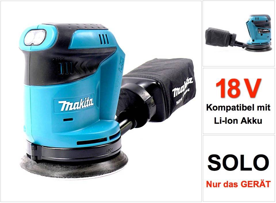 Makita BBO 180 Z 18V Akku Exzenterschleifer Solo - ohne Akku, ohne Ladegerät