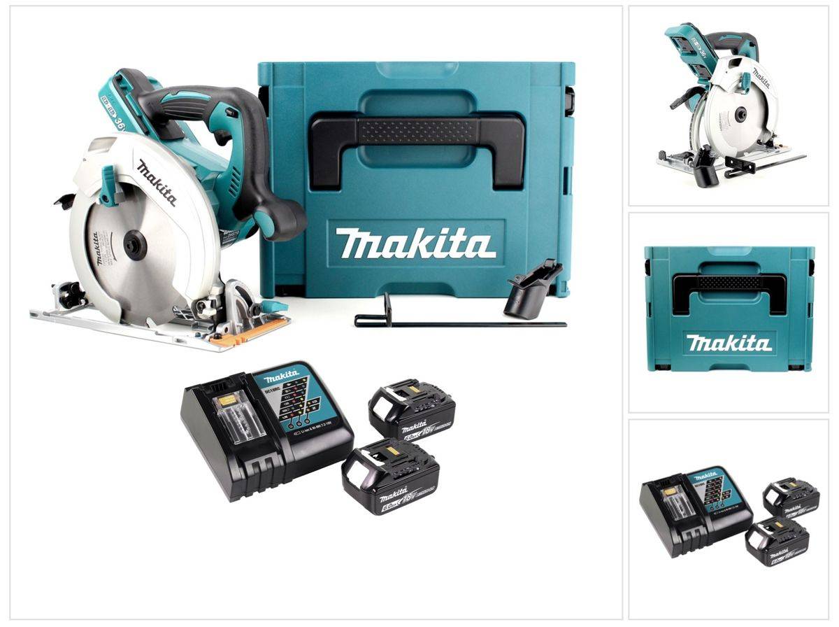 Makita DHS 710 RGJ 36V Akku Li-Ion Handkreissäge 190 mm + 2x Akku 6,0Ah + Ladegerät + Makpac