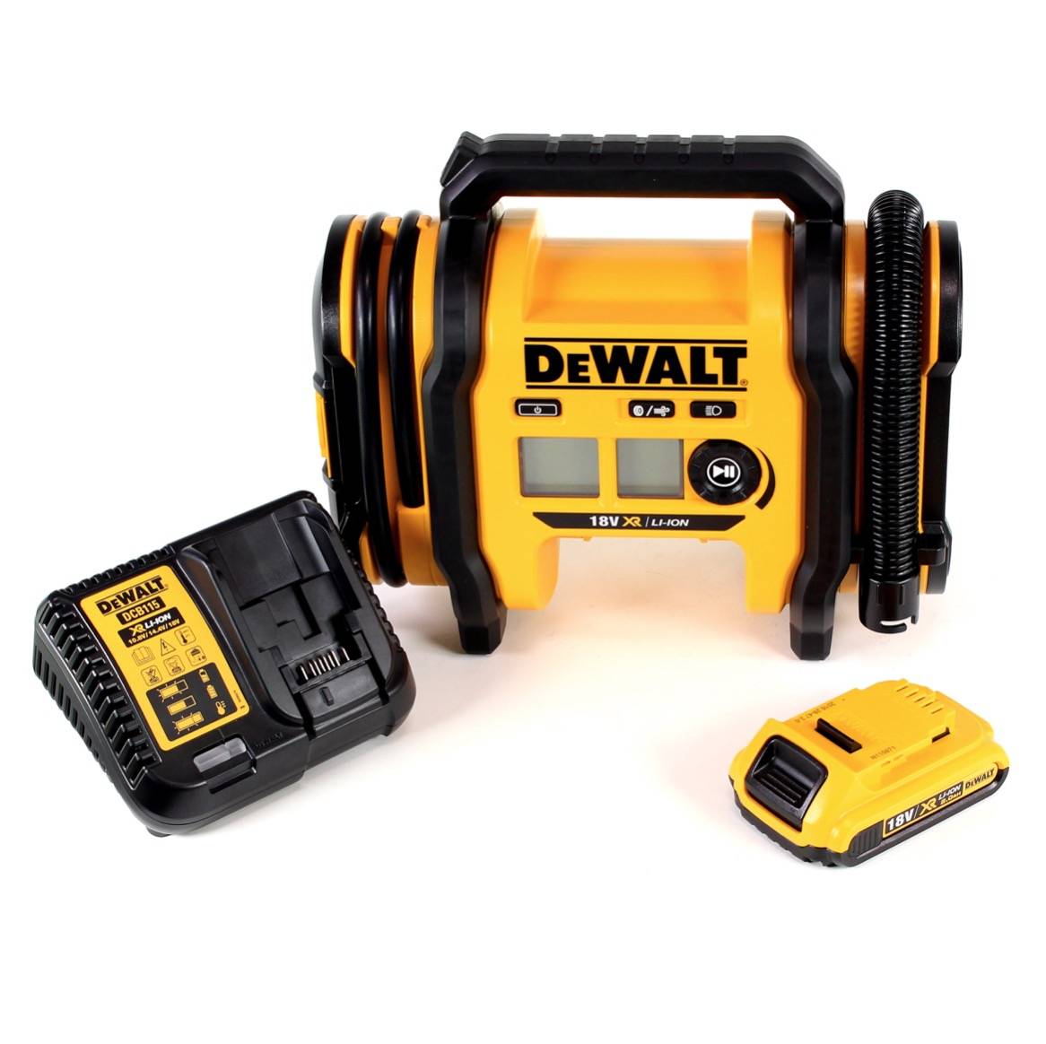 DeWalt DCC 018 N Akku Luftkompressor 18V 11bar KFZ + 1x Akku 2,0Ah + Ladegerät