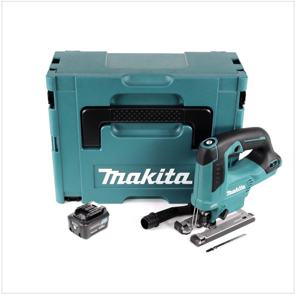Makita JV 103 DM1J Akku Stichsäge 10,8V im Makpac + 1x 4,0 Ah Akku - ohne Ladegerät
