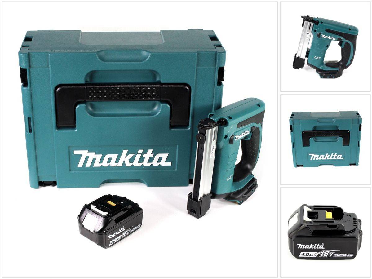 Makita DST 221 M1J 18 V Li-ion Akku Tacker im Makpac + 1x BL 1840 B 4,0 Ah Li-Ion Akku - ohne Ladegerät