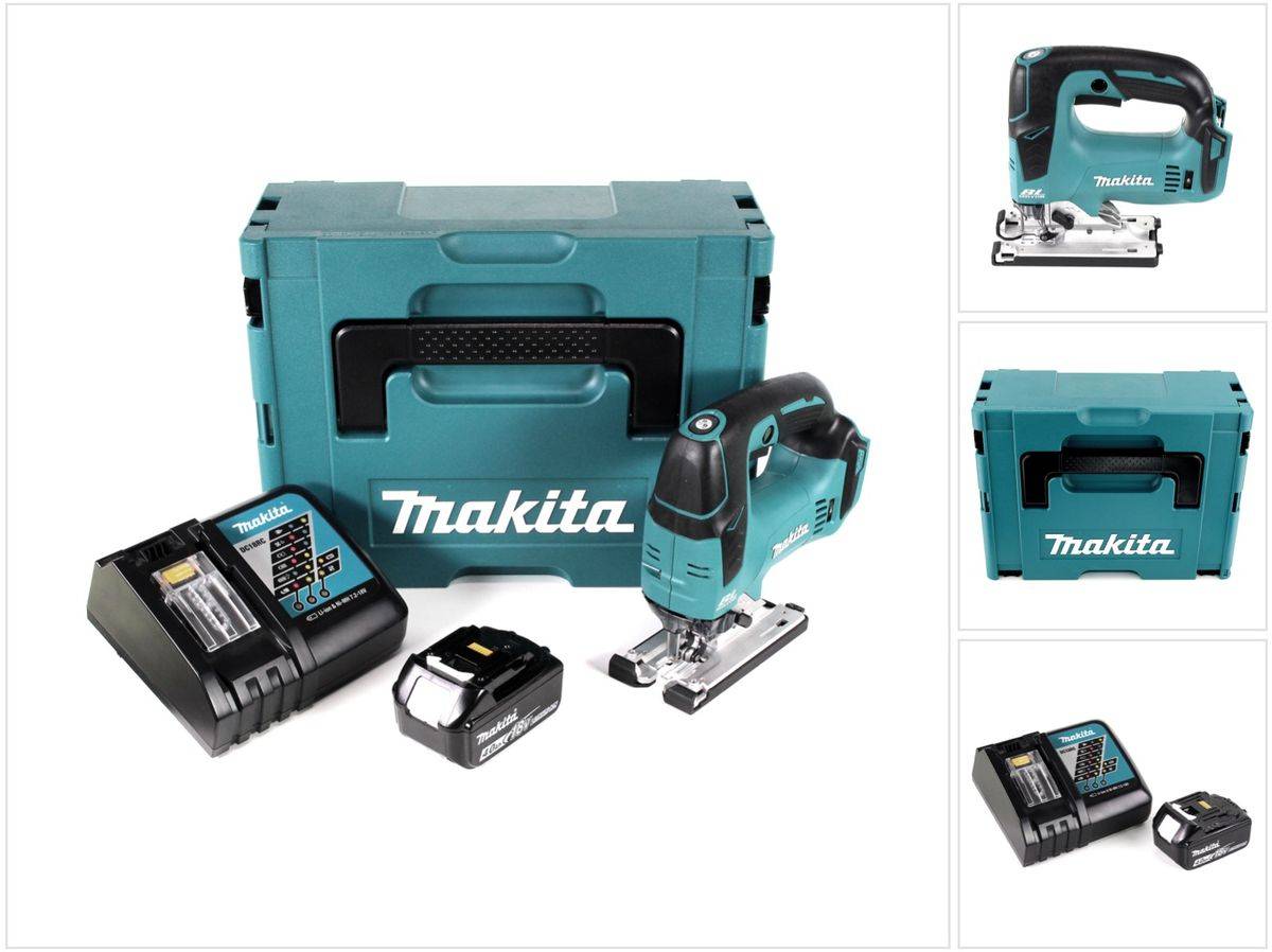 Makita DJV 182 RM1J Akku Pendelhubstichsäge 18V Brushless + 1x Akku 4,0Ah + Ladegerät + Makpac