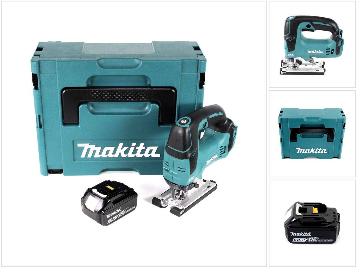 Makita DJV 182 G1J Akku Pendelhubstichsäge 18V Brushless + 1x Akku 6,0Ah + Makpac - ohne Ladegerät
