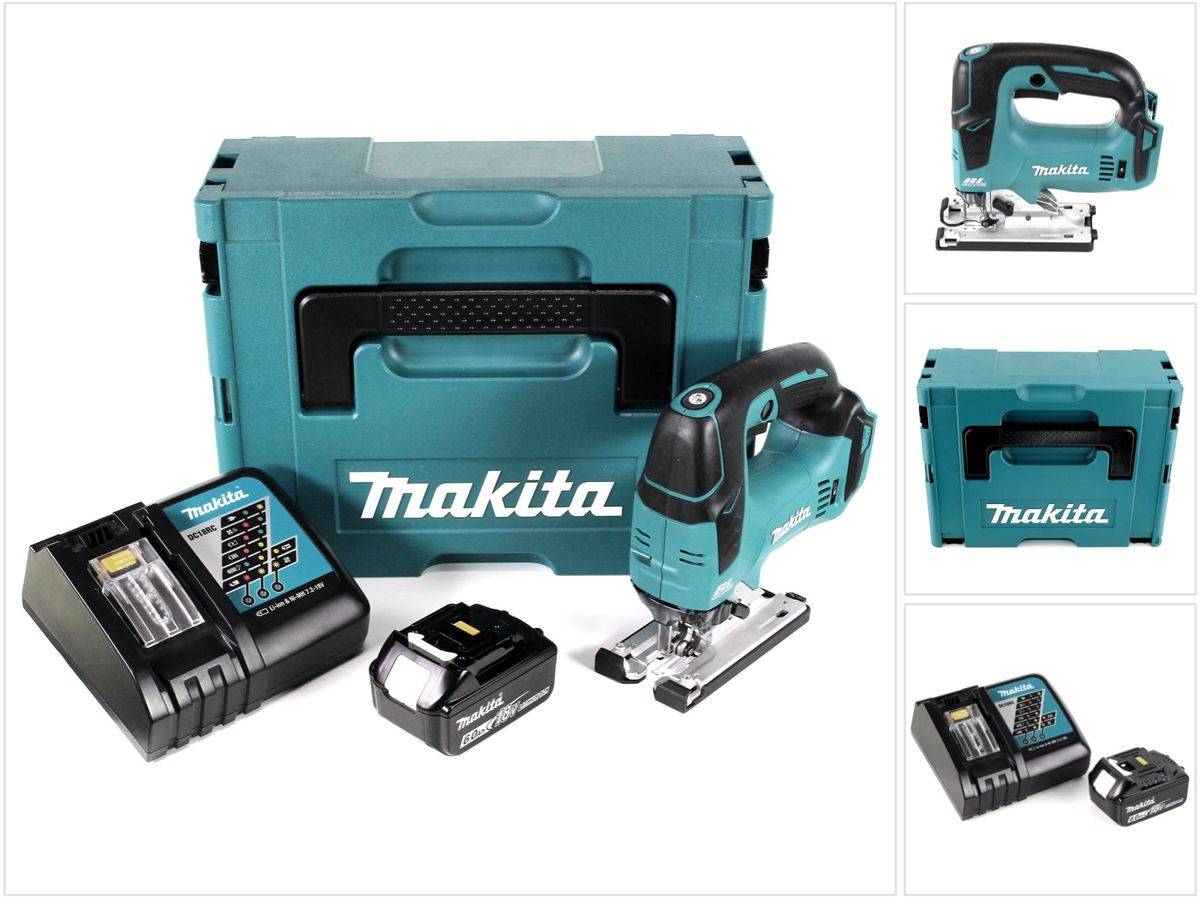 Makita DJV 182 RG1J Akku Pendelhubstichsäge 18V Brushless + 1x Akku 6,0Ah + Ladegerät + Makpac