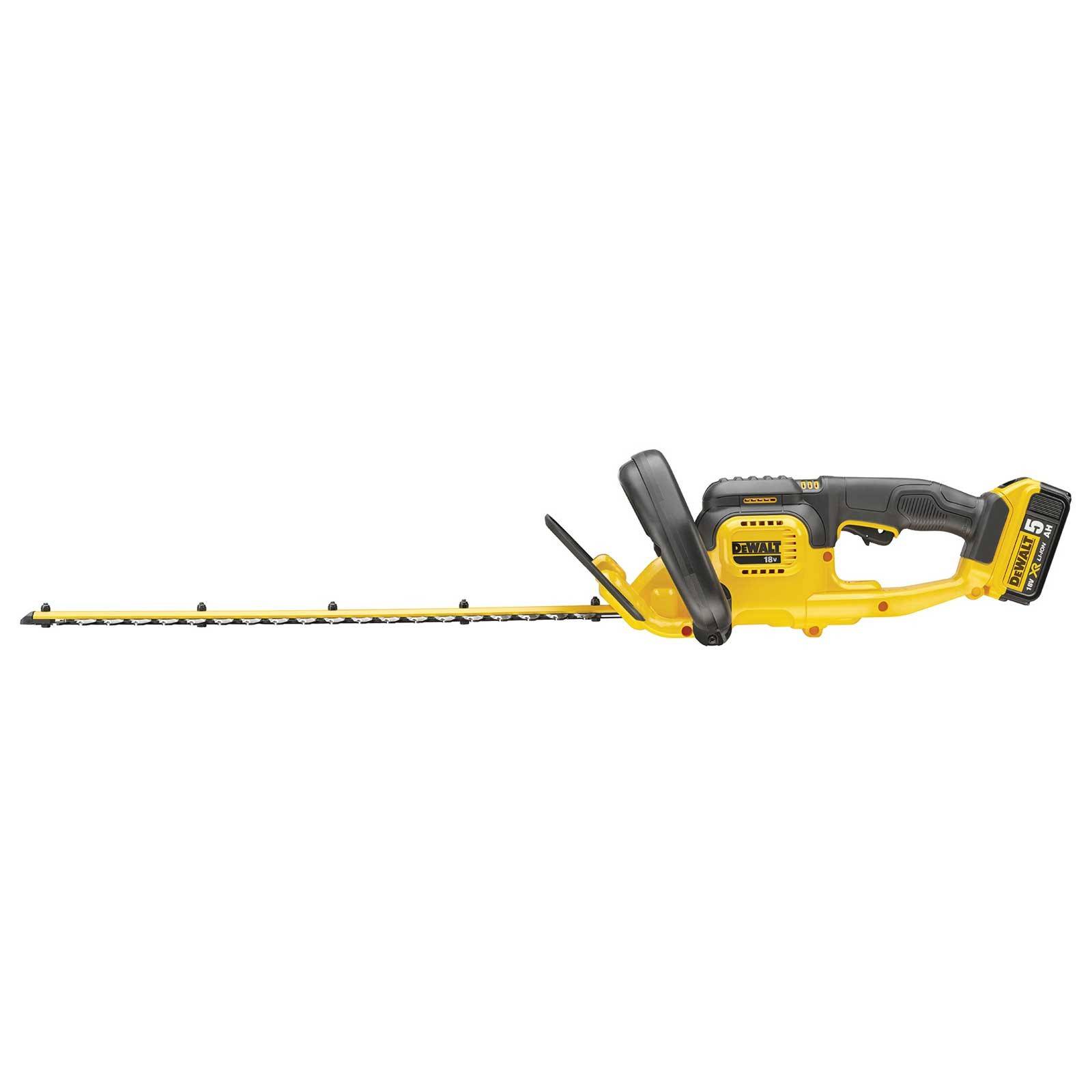 DeWALT DCM563P1-QW Akku-Heckenschere, Strauchsäge 18V / 5,0 Ah - Schwert: 55 cm
