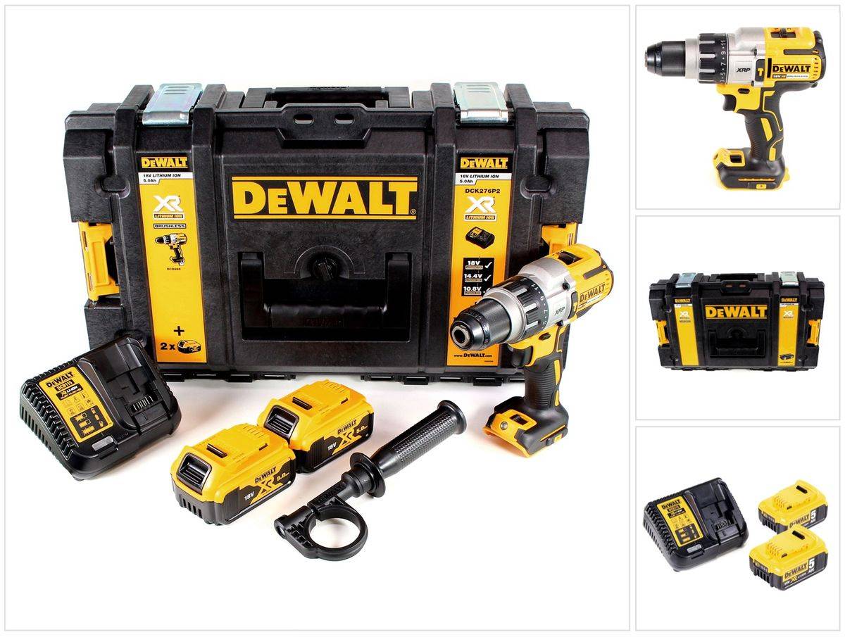 DeWalt DCD 996 P2 Akku Schlagbohrschrauber 18V 95Nm Brushless + 2x Akku 5,0Ah + Ladegerät + Toughbox