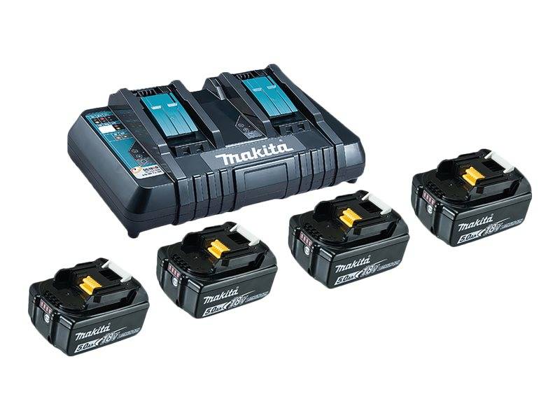 Makita - Batterieladegerät + Batterie 4 x - Li-Ion