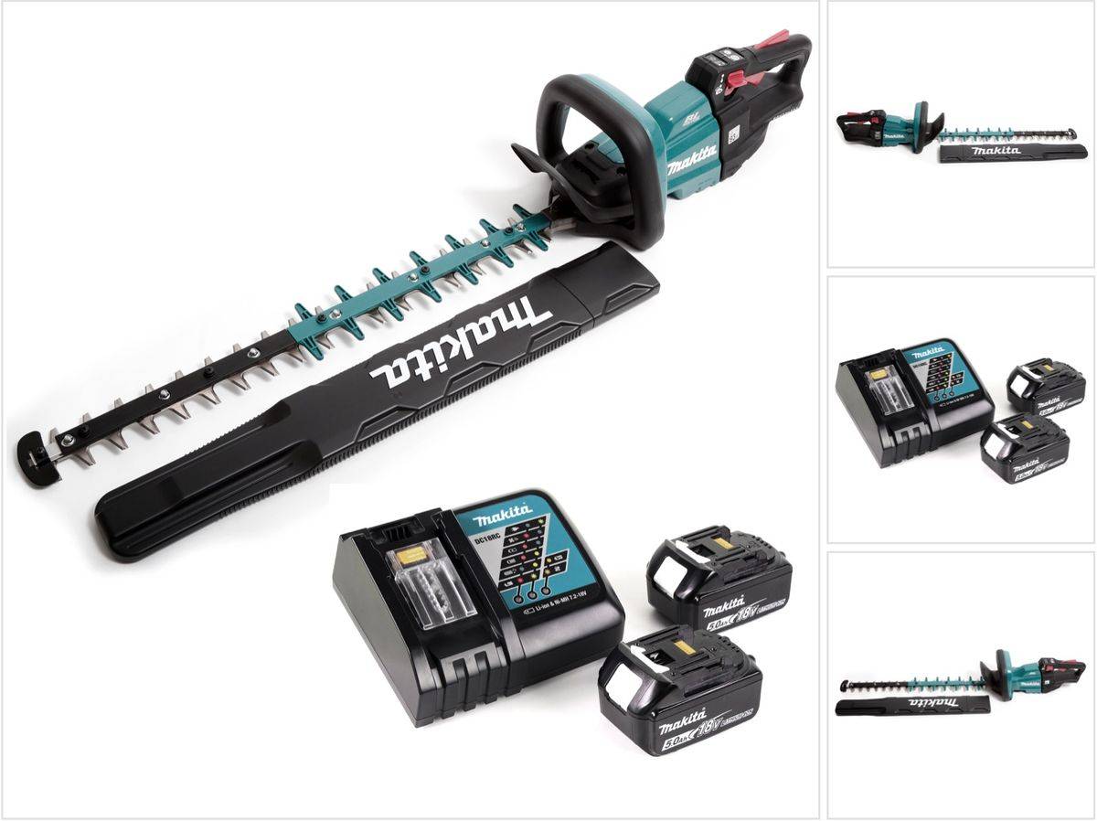 Makita DUH 601 RT Akku Heckenschere 18V 60cm Brushless + 2x Akku 5,0Ah + Ladegerät