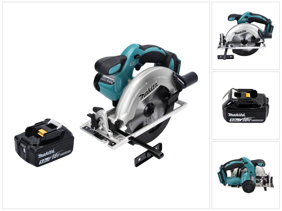 Makita DSS 611 T1 Akku Handkreissäge 18 V 165 mm + 1x Akku 5,0 Ah - ohne Ladegerät