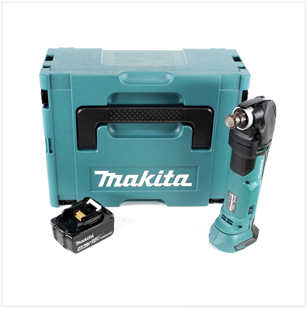 Makita DTM 51 M1J 18V Li-Ion Akku Multifunktionswerkzeug im Makpac + 1x BL 1840 18V - 4,0 Ah Li-Ion Akku - ohne Ladegerät