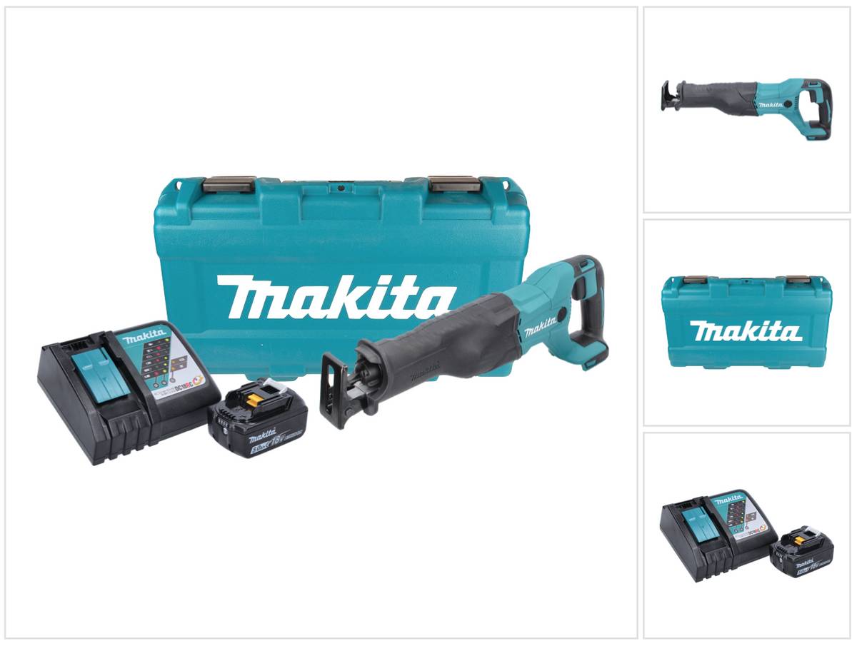 Makita DJR 186 RT1K Akku Reciprosäge Säbelsäge 18 V + 1x Akku 5,0 Ah + Ladegerät + Koffer