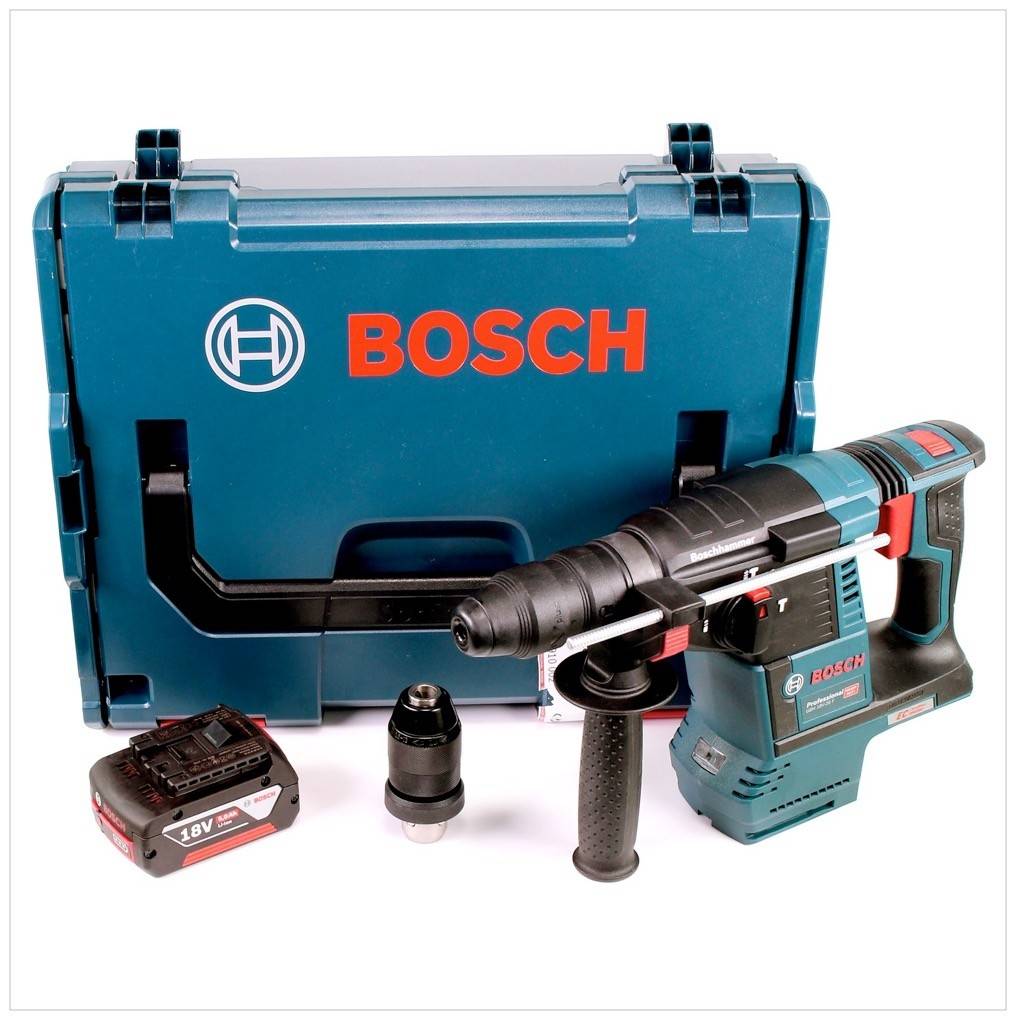 Bosch GBH 18V-26 F Akku Bohrhammer 18V 2,6J brushless SDS plus + 1x Akku 5,0Ah + L-Boxx - ohne Schnellladegerät