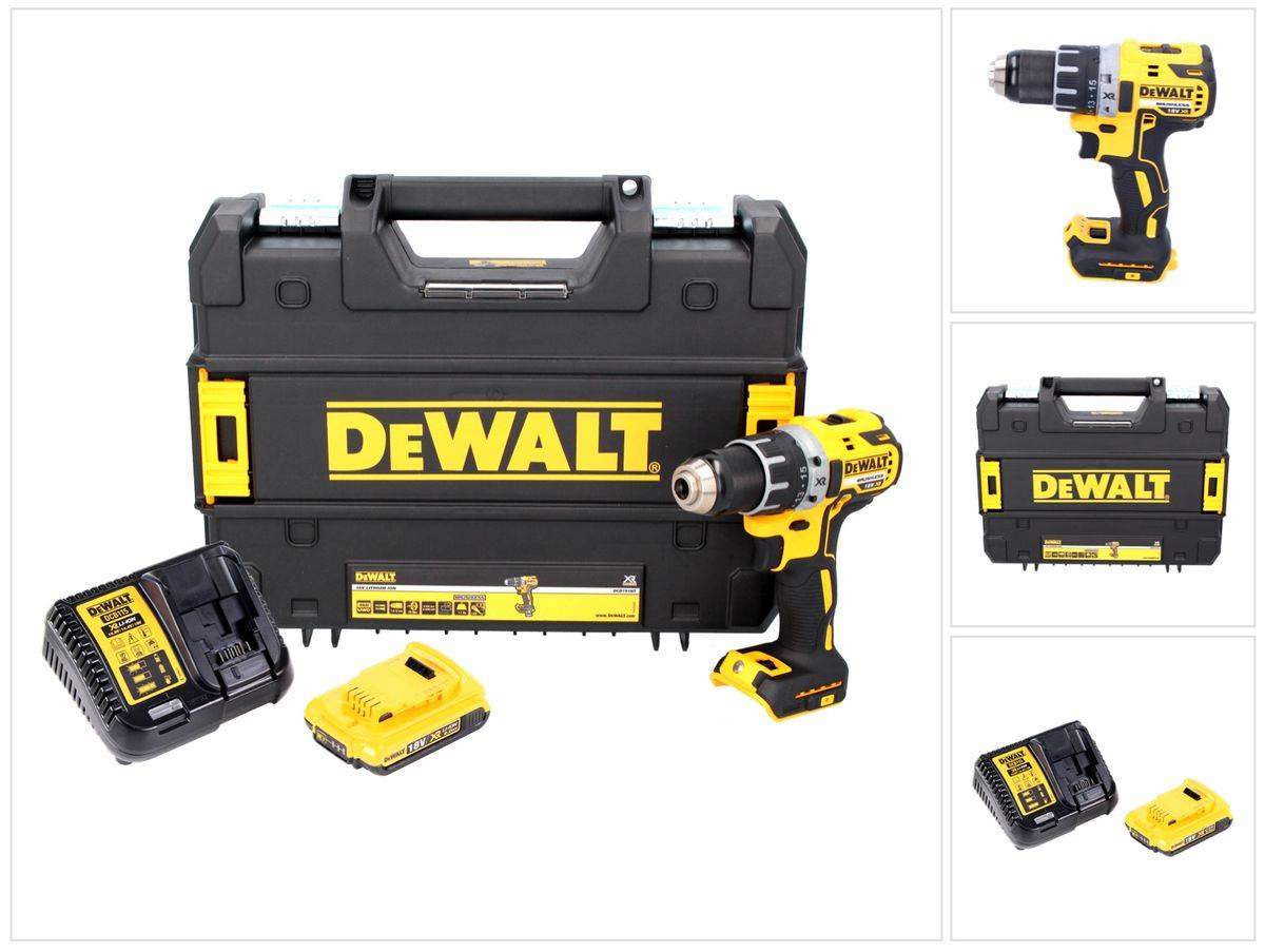 DeWalt DCD 791 D1 Akku Bohrschrauber 18 V 70 Nm Brushless + 1x Akku 2,0 Ah + Ladegerät + TSTAK