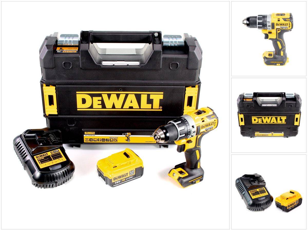 DeWalt DCD 791 M1 Akku Bohrschrauber Brushless 18V 70Nm + 1x Akku 4,0 Ah + 1x Ladegerät in TSTAK