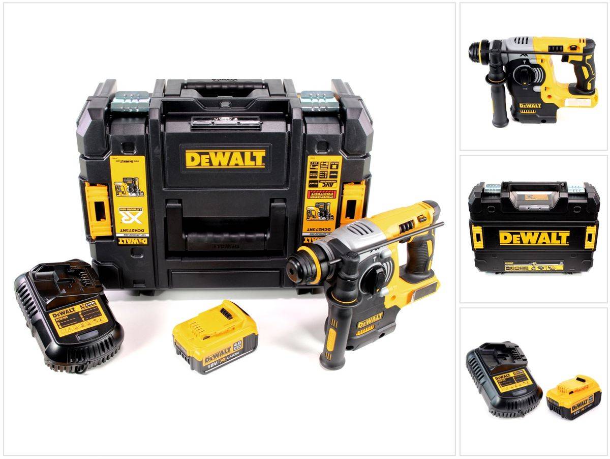 DeWalt DCH 273 M1 Akku Kombihammer 18V 2,1J SDS-Plus Brushless + 1x Akku 4,0Ah + Ladegerät + TSTAK
